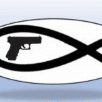 A gun in a symbol