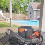 Firearms on an outdoor table